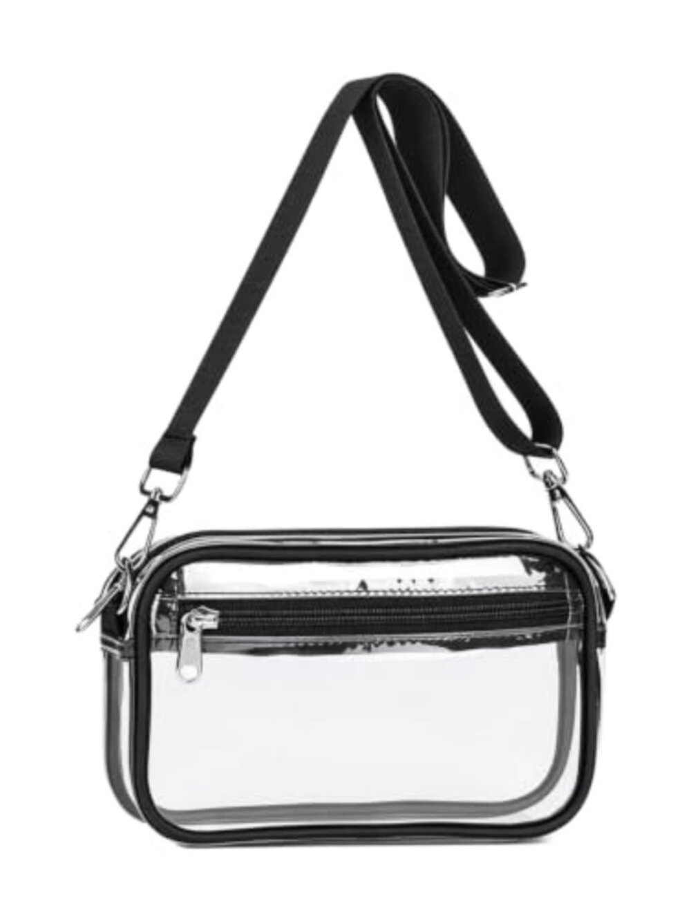 Clear Crossbody Bag Transparent PVC Waterproof Adjustable Strap Stadium
